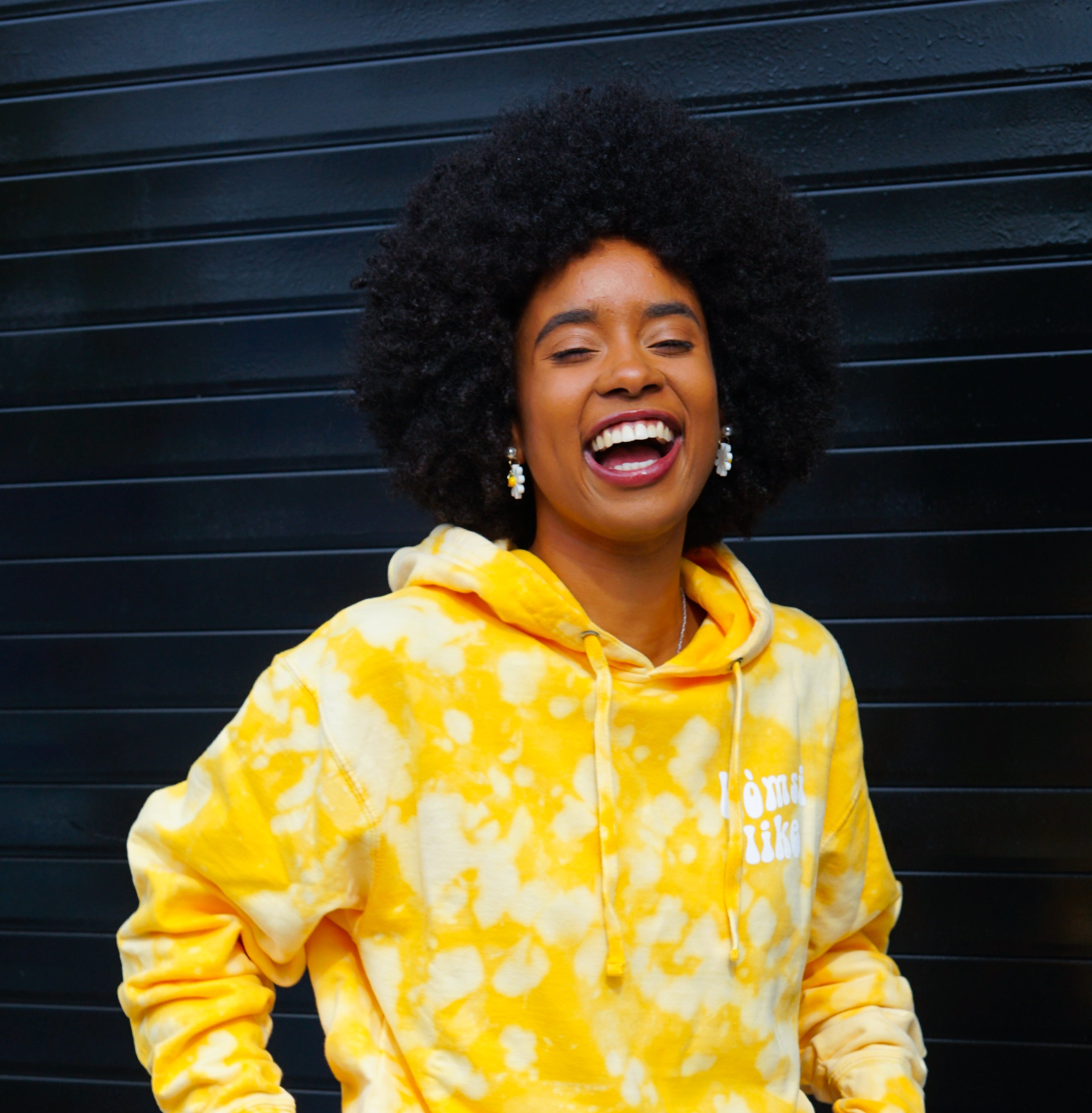 Bleached yellow hoodie new arrivals